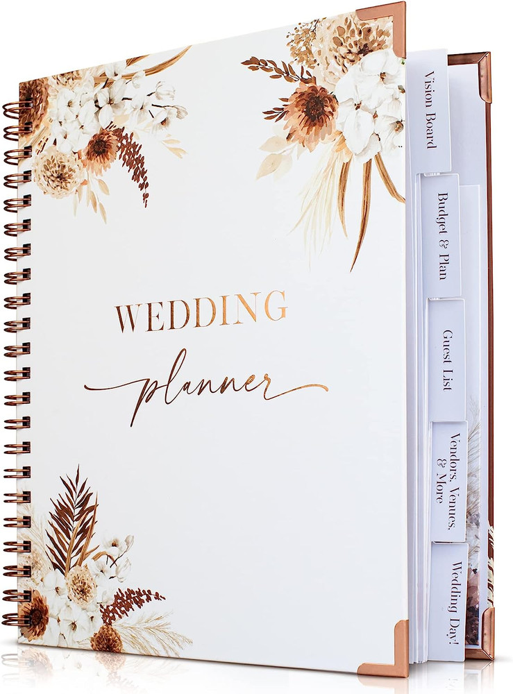 Beautiful Boho Wedding Planner Book and Organizer – Enhance Excitement and Makes