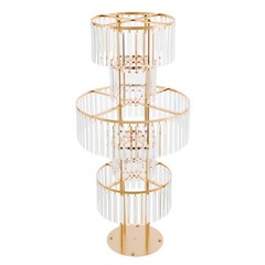 2Pcs 5 Tier Acrylic Flower Stand With Pendants Party Wedding Event Desktop Decor