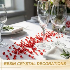 1000PCS Wedding Table Scatter Confetti Fake Crystals (Light Pink 8mm)