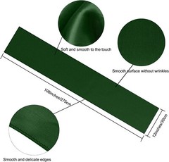 4x Green Satin 12″ x 108’Table Runner Bright Silk Smooth Wedding Banquet Party
