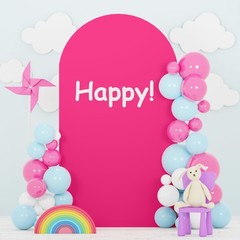 FOTSHARER Hot Pink Arch Cover 7.2 FT Wedding Arch Cover Spandex Arch Backdrop