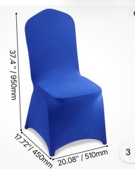30 PC Stretch Spandex Chair Covers for Events Parties and Dining-Blue-NEW