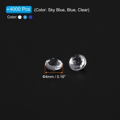4000Pcs, 4mm Acrylic Crystals Diamonds Wedding Table Vase Fillers Blue Clear
