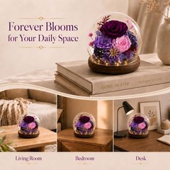 FIACO Gifts for Mom Flowers Delivery Birthday Grade A Rose, A-purple