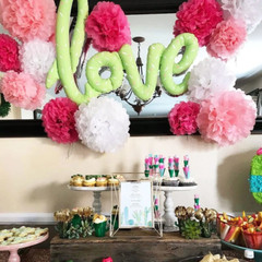 5pcs 6″-10″ Tissue Paper Pompoms Wedding Baby Shower Birthday Party Pom Poms Toy