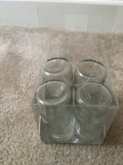 4 Pieces David Tutera Mini Glass Bottle without Cork Top