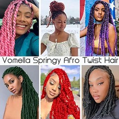 Afro Twist Hair 12Inch 3Packs Springy Twist Braids 12 Inch (Pack of 3) 613#