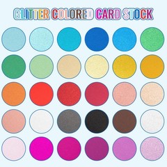 30 Pack Glitter Cardstock Paper Sheets, 30 Colors 6 x 8 inches, Multicolor
