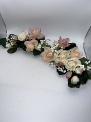 Pink & White & Greenery Artificial Floral Piece