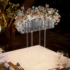 30.7-Inch Clear Acrylic Flower Stand – Floor & Tabletop Wedding Centerpiece