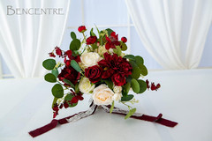 14 Inch Burgundy Bridal Bouquet,Fall Wedding Bouquet,Bride Bouquets for Wedding