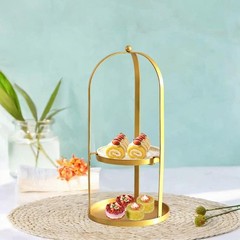 2 Tier Cake Stand Cupcake Tower Sturdy Exhibition Stand Storage Organizer Rack