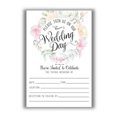 Wedding Invitations with Envelopes – Set of 25 – Blank Wedding Stationery – B…