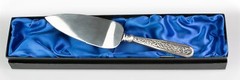 Mullingar Pewter Cake Server Stainless Steel and Pewter Celtic Design 19.5″