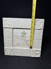 Raj Resin Pearly White “LOVE” Picture Frame 5×5 Wedding Bridal