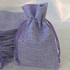 15 Burlap Bags Linen Jewelry Pouches Jute Hessian Gift Bag Wedding Favor