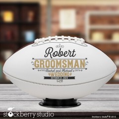 Groomsman Proposal Football Gift for Wedding Party Customizable with Name
