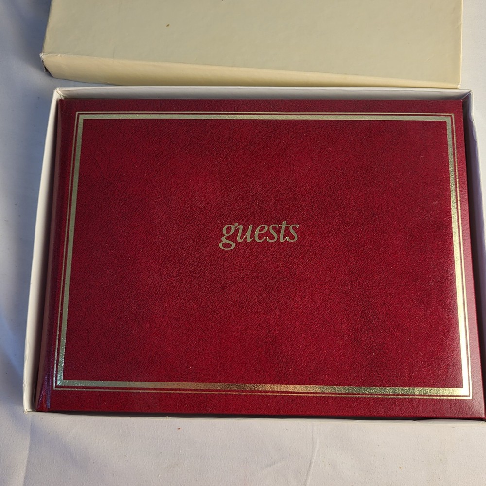 C.R. Gibson 9×7″ Guest Book Burgundy In Box