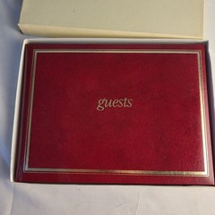 C.R. Gibson 9×7″ Guest Book Burgundy In Box