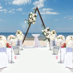 Reusable Large Heavy Triangular Wedding Arch Backdrop Stand Wooden Flowers Frame