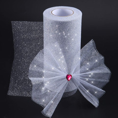 Glitter Tulle Roll Sparkling Tulle Ribbon Fabric Spool for Wedding Decoration Gi