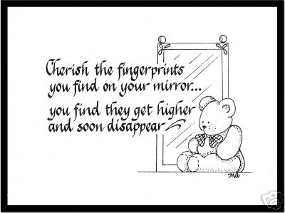 CHERISH THE FINGERPRINTS Matted Calligraphy Print