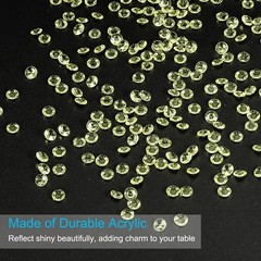 4000 Pcs Acrylic Wedding Table Diamonds 6mm Crystals Gems Light Yellow