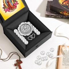 Dingion Wedding Arras Coins Set Para 9.06 x 6.69 x 2.76 inches, Silver