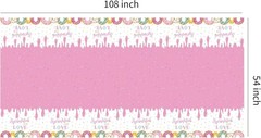 Donut Baby Sprinkle Decorations Girl Tablecloth – Sprinkled with Multi Color
