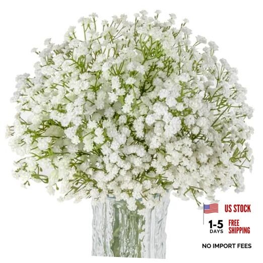 PCS Baby Breath Artificial Flowers Fake Babys Breath Gypsophila Flowers Bulk 10