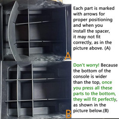 Center Console Organizer Dividers Compatible with 2015-2018 2019 2020 Ford F150