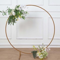4 ft GOLD Balloon Circle Metal Frame Wedding Arch BACKDROP STAND Party Events