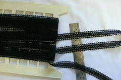 Cotton MESH Braid Lace BLACK 20mm wide 4.4 Metre Lengths C20 SR SideBck