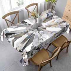 Table Cloth 60×84 Inch Abstract Bling 84″ x 60″ (Rectangular) Diamond Crystal