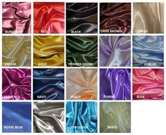 10 Yards Satin Fabric 60″ Sash TableCloth Runner Overlay 22 COLORS Wholesale