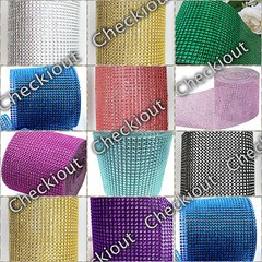 4.5″ x 10 Yards Wedding Decoration Supplies Rhinestone Diamond Wraps Ribbon Mesh