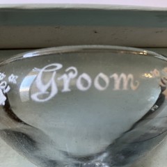 Vintage Wedding Bride Groom Toast Goblets Set Box Treasure Masters 1973 USA Made