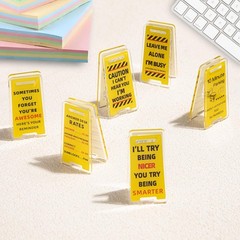 Funny Sticky Note Holder – 6 Pack Clips, (12 x 18) inches, Yellow