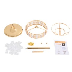 Gold Acrylic & Iron Flower Stand 30 × 45 cm Floor/Tabletop Wedding Centerpiece