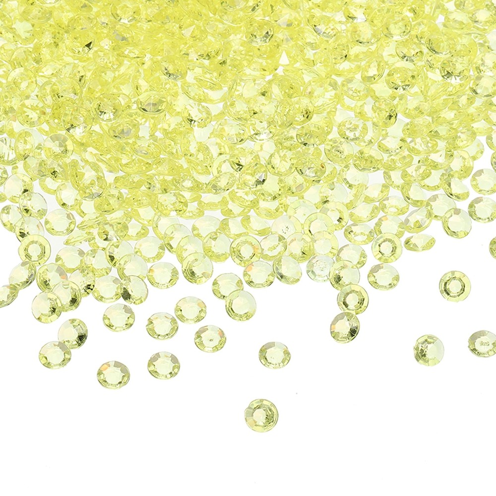 4000 Pcs Acrylic Wedding Table Diamonds 6mm Crystals Gems Light Yellow