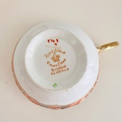 Royal Albert Gladiola Teacup and Saucer – Avon Shape, Crown China, 1950s Floral