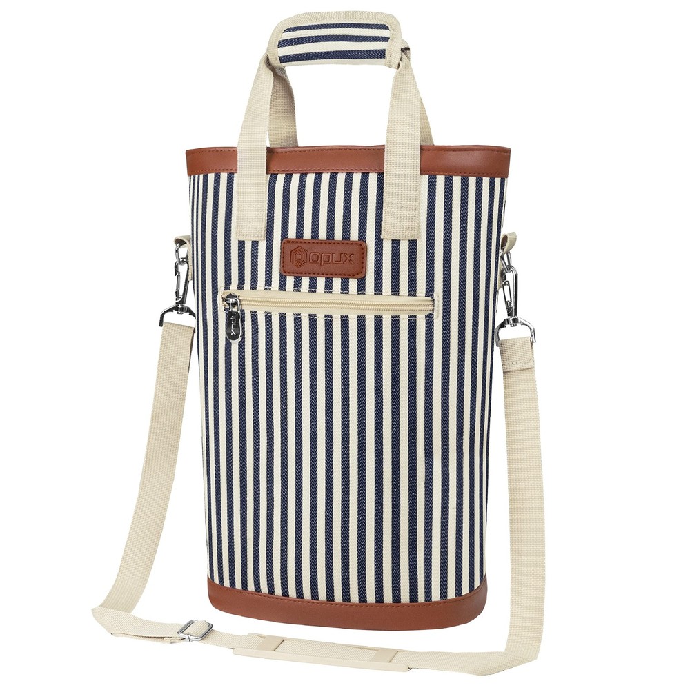 Two Bottle Wine Bag Carrier Tote Insulated Leakproof 2 Bottle Wine Cooler Bag f