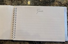 Black & White Damask Design Wedding Guest Book Anniversary Guest Book New No Box