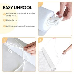 Thickened Aisle Runner for Wedding CeremonyFeet White Aisle Runner Walkway fo…