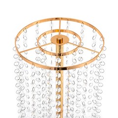 10Pcs Luxurious Acrylic Crystal Flower Stand Wedding Centerpieces on Floor Gold.