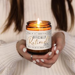 Retirement Gift for Woman – 4 inches (W) x 4 (H), 9 Ounce, Amber
