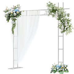 Modern White Pergola Arch Wedding Backdrop Stand Garden Arbor for Climbing Plant