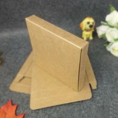 100x Kraft Paper Thin Packaging Box Necklace Jewellery Photography Card Gift Box