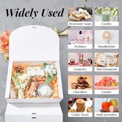 15 PCS Gift Boxes with Lids for Presents, 10.6 x 7.8 x 3.1 Inches White