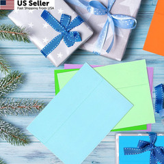 50 Pack Colored Envelope, 5×7 A7 (5″ x 7″), Yellow,Orange,Green,Red,Pink